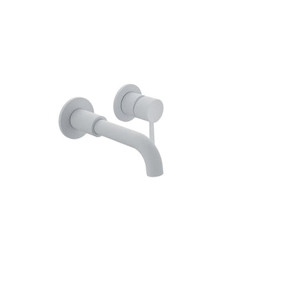 Baril Zip B66 Single Lever Wall-Mounted Lavatory Faucet Trim, Drain Not Included - White
