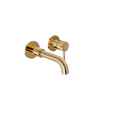 Baril Zip B66 Single Lever Wall-Mounted Lavatory Faucet Trim, Drain Not Included - Gold