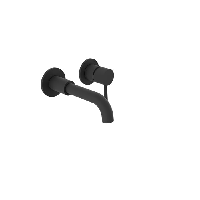 Baril Zip B66 Single Lever Wall-Mounted Lavatory Faucet Trim, Drain Not Included - Matte Black