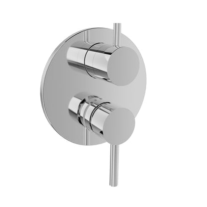Baril Zip B66 Pressure-Balanced Shower Control Valve Trim With 2-Way Diverter - Polished Chrome