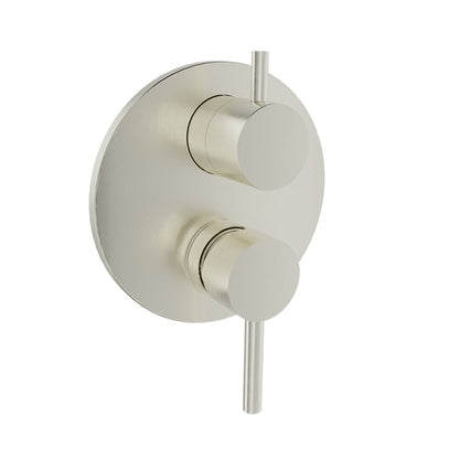 Baril Zip B66 Pressure-Balanced Shower Control Valve Trim With 2-Way Diverter - Brushed Nickel