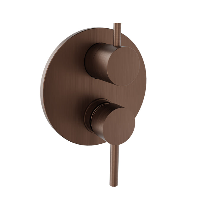 Baril Zip B66 Pressure-Balanced Shower Control Valve Trim With 2-Way Diverter - Venetian Bronze
