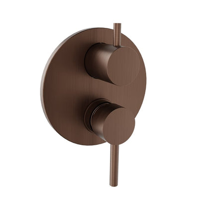 Baril Zip B66 Pressure-Balanced Shower Control Valve Trim With 3-Way Diverter - Venetian Bronze