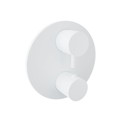Baril Zip B66 Thermostatic Pressure-Balanced Shower Control Valve Trim With 2-Way Diverter - White