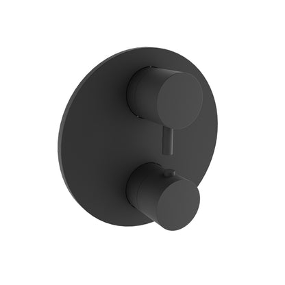 Baril Zip B66 Thermostatic Pressure-Balanced Shower Control Valve Trim With 2-Way Diverter - Matte Black
