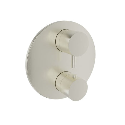 Baril Zip B66 Thermostatic Pressure-Balanced Shower Control Valve Trim With 2-Way Diverter - Brushed Nickel