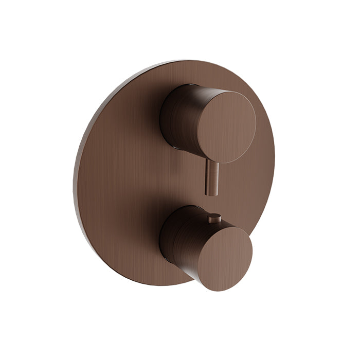 Baril Zip B66 Thermostatic Pressure-Balanced Shower Control Valve Trim With 2-Way Diverter - Venetian Bronze