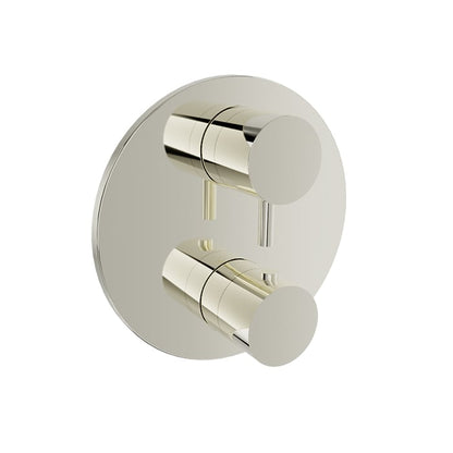 Baril Zip B66 Thermostatic Pressure-Balanced Shower Control Valve Trim With 2-Way Diverter - Polished Nickel