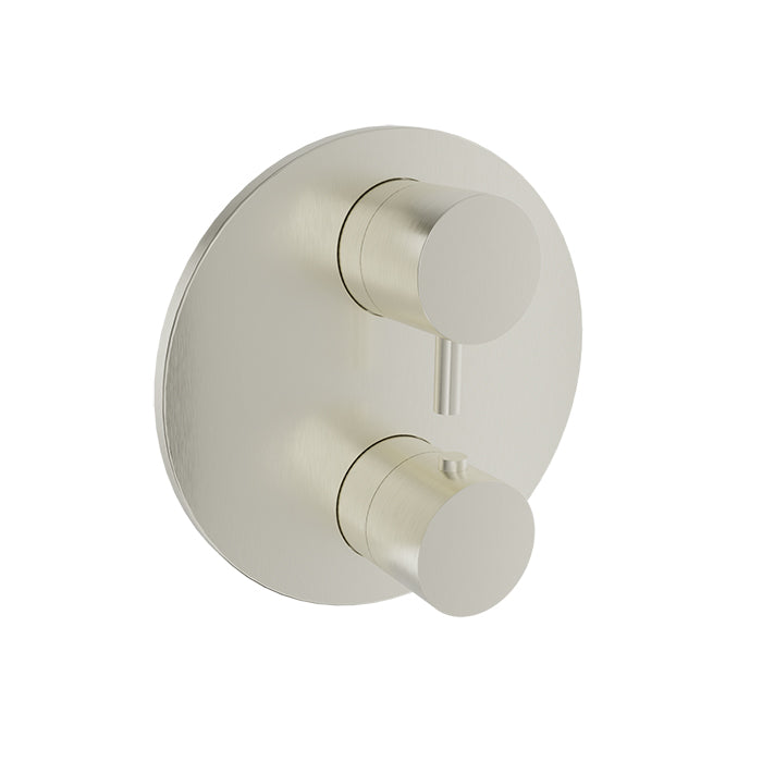 Baril Zip B66 Thermostatic Pressure-Balanced Shower Control Valve Trim With 3-Way Diverter - Brushed Nickel