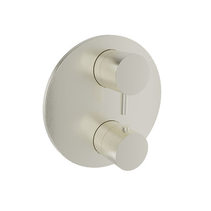 Baril Zip B66 Thermostatic Pressure-Balanced Shower Control Valve Trim With 3-Way Diverter - Brushed Nickel