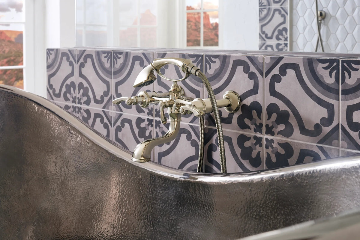 Brizo T70385 PN, installation inspiration; additional fixtures and separately required components shown are sold separately.