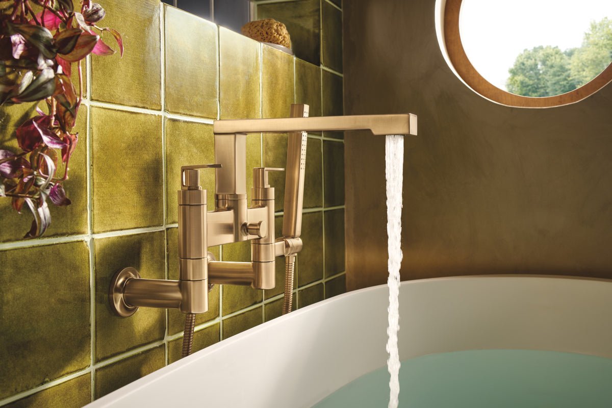 Brizo T71764 in GL, installation inspiration; other fixtures and optional accessories shown are sold separately.