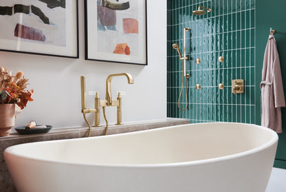 Brizo T70368 GLCL, installation inspiration; additional fixtures and separately required components shown are sold separately.