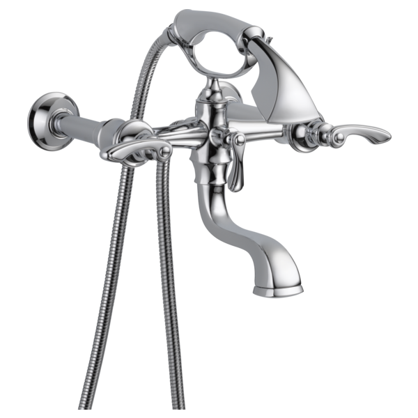 Brizo T70385 PC, assembled configuration; separately required handles, body, mounting parts and rough-in are not included unless specified in the listing.