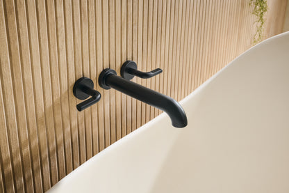 Brizo T70435 BL, installation inspiration; additional fixtures and separately required components shown are sold separately.