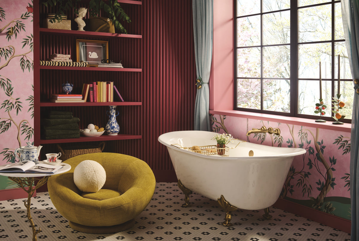 Brizo T70465 PG, installation inspiration; additional fixtures and separately required components shown are sold separately.