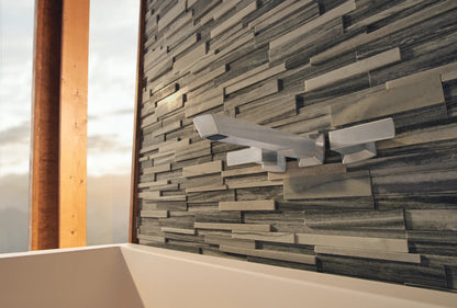 Brizo T70488 in NK, installation inspiration; other fixtures and optional accessories shown are sold separately.