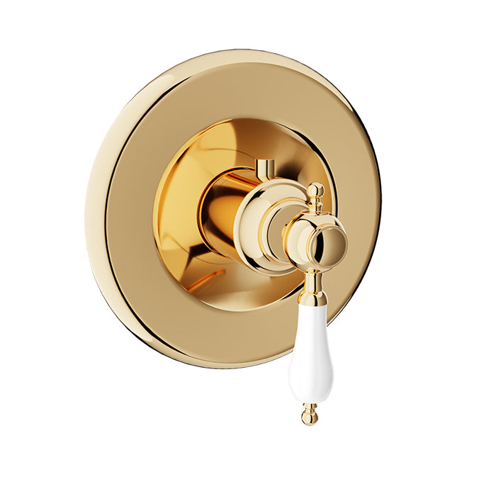 Baril Victoire B74 3/4-Inch Thermostatic Valve Trim - Gold / White