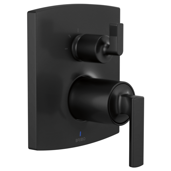 Brizo Kintsu / Allaria T75P506-BLLHP shown with HL75P06-BL handles, sold separately