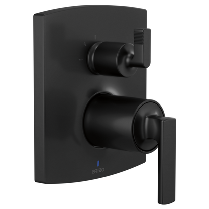 Brizo Kintsu / Allaria T75P506-BLLHP shown with HL75P06-BL handles, sold separately