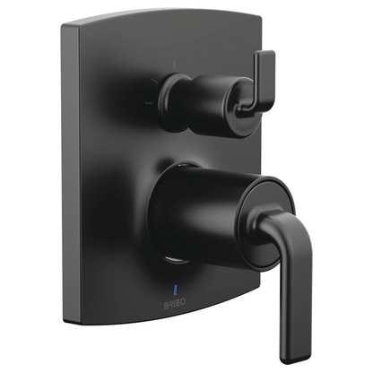 Brizo Kintsu / Allaria T75P506-BLLHP shown with HL75P67-BL handles, sold separately