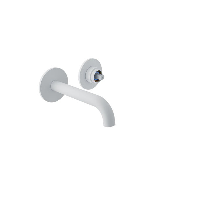 Baril Air B80 Single-Lever Wall-Mounted Lavatory Faucet, Drain Not Included, Trim Only - White