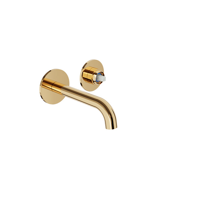 Baril Air B80 Single-Lever Wall-Mounted Lavatory Faucet, Drain Not Included, Trim Only - Gold