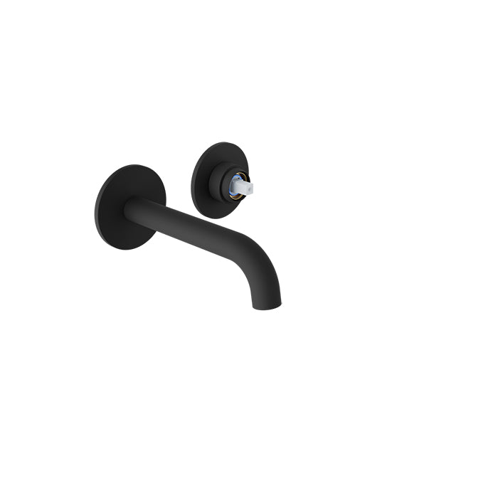 Baril Air B80 Single-Lever Wall-Mounted Lavatory Faucet, Drain Not Included, Trim Only - Matte Black