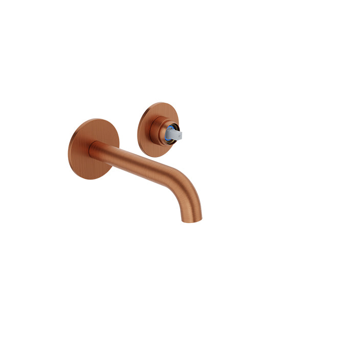 Baril Air B80 Single-Lever Wall-Mounted Lavatory Faucet, Drain Not Included, Trim Only - Satin Copper