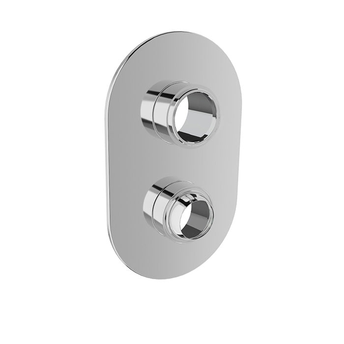 Baril Air B80 Pressure-Balanced Shower Control Valve Trim With 3-Way Diverter, Without Handle - Polished Chrome