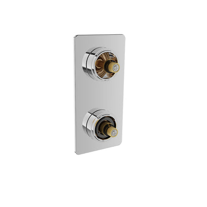 Baril Air B80 Thermostatic Pressure-Balanced Shower Control Valve Trim With 1-Way Diverter, Without Handle - Polished Chrome