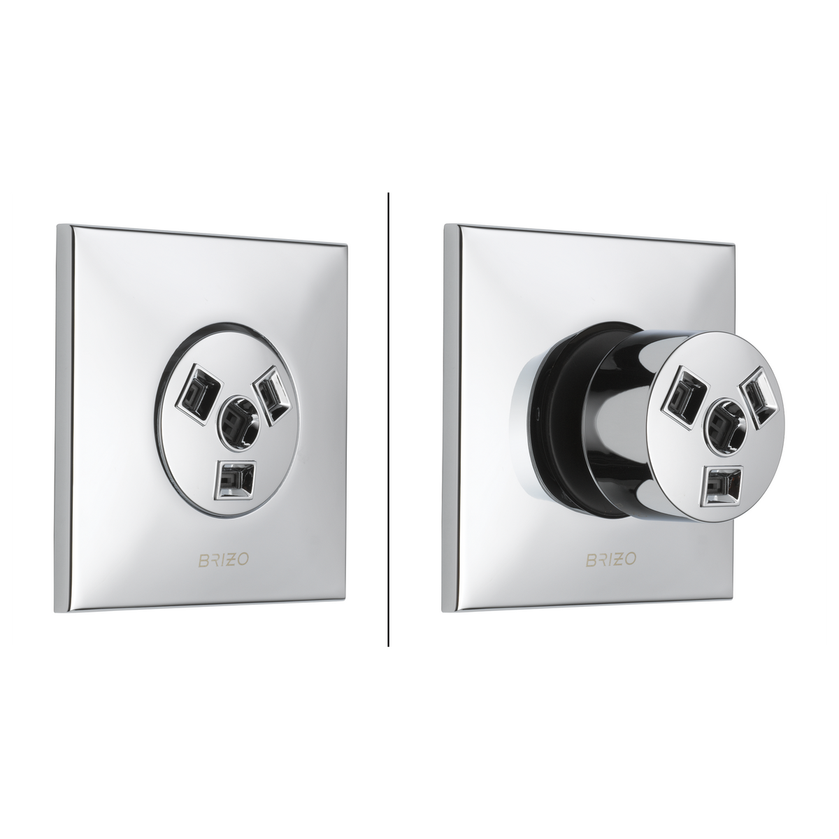 Brizo Hydrachoice Max Square Body Spray Trim - T84913 - configured 16