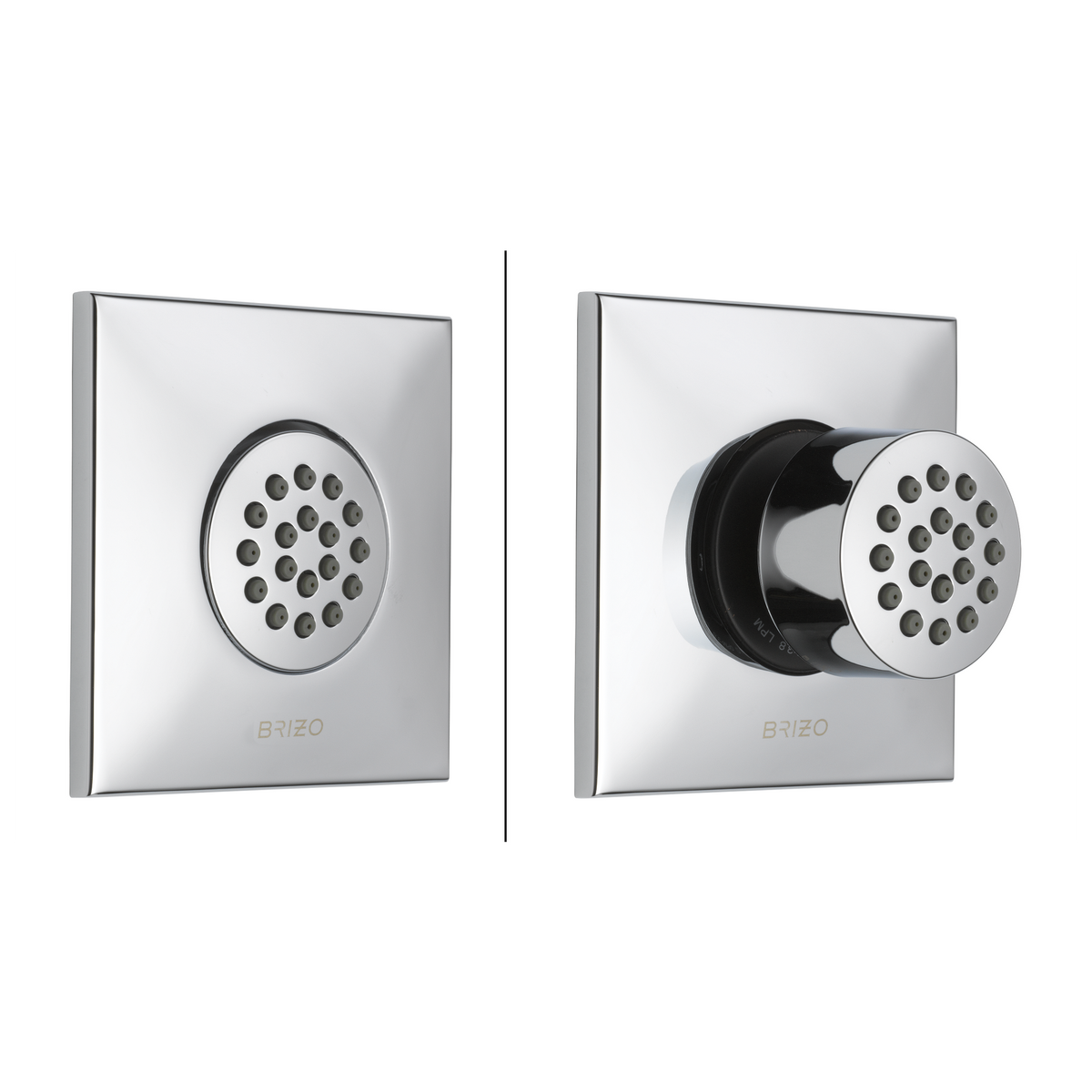 Brizo Hydrachoice Max Square Body Spray Trim - T84913 - configured 18