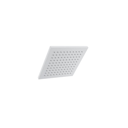 Baril Square 8" Anti-Limestone Shower Head - White