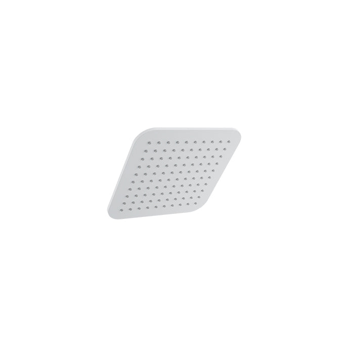 Baril Rounded Square 8" Anti-Limestone Shower Head - White