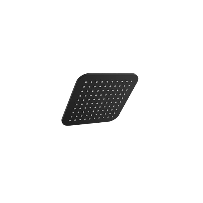 Baril Rounded Square 8" Anti-Limestone Shower Head - Matte Black