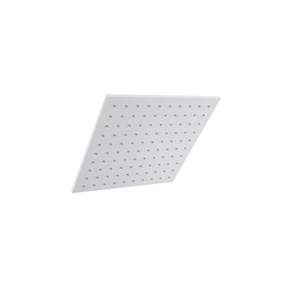 Baril Square 10" Anti-Limestone Shower Head - White