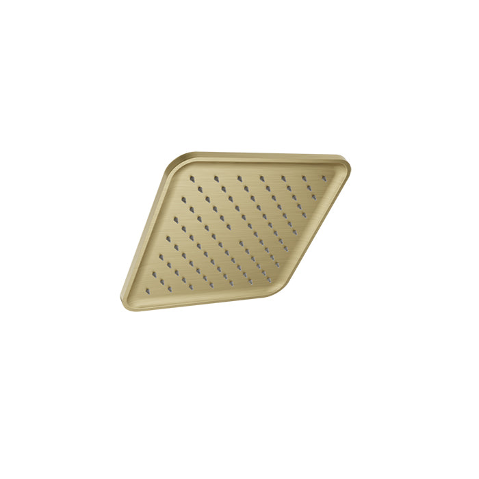 Baril Square 10" Anti-Limestone Shower Head - Satin Brass