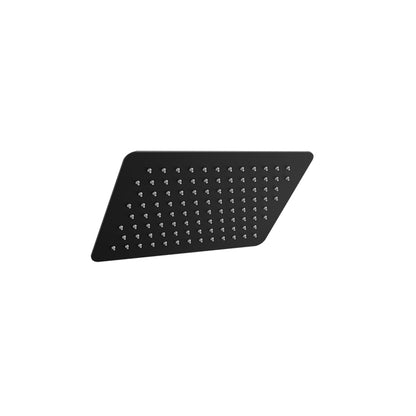 Baril Rectangular 12" x 8" Anti-Limestone Shower Head - Matte Black