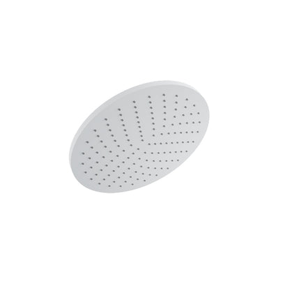 Baril Round 12" Anti-Limestone Shower Head - White