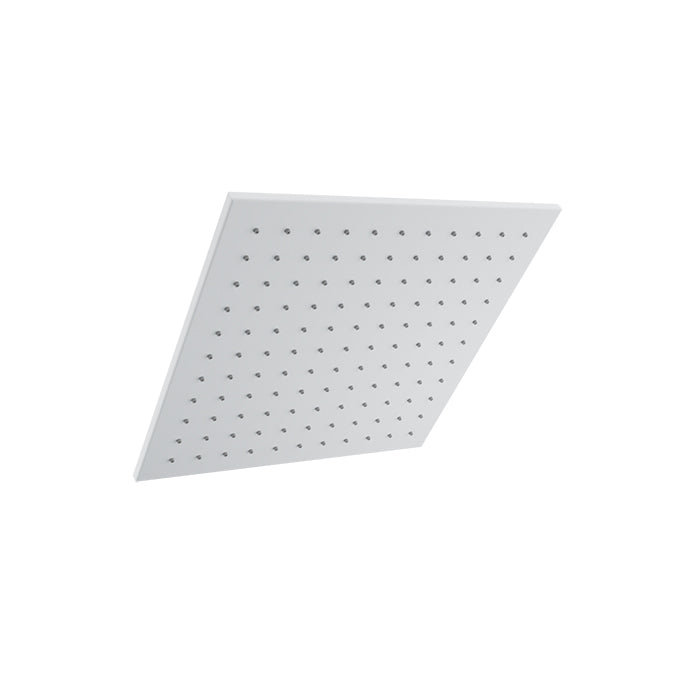 Baril Square 12" Anti-Limestone Shower Head - White