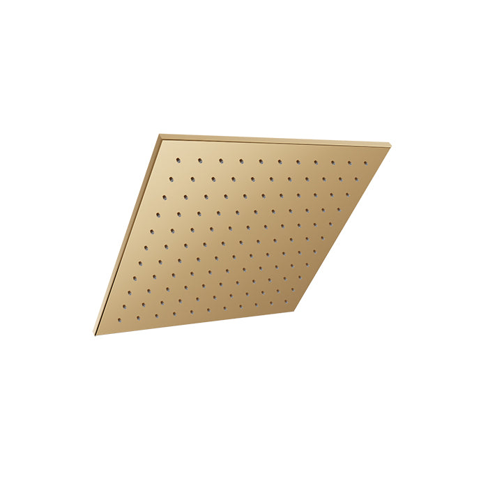 Baril Square 12" Anti-Limestone Shower Head - Gold