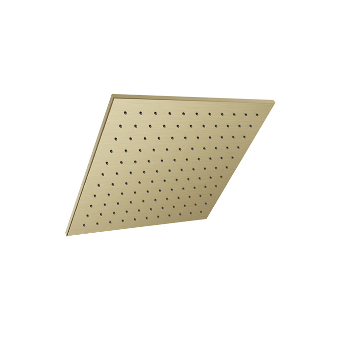Baril Square 12" Anti-Limestone Shower Head - Satin Brass