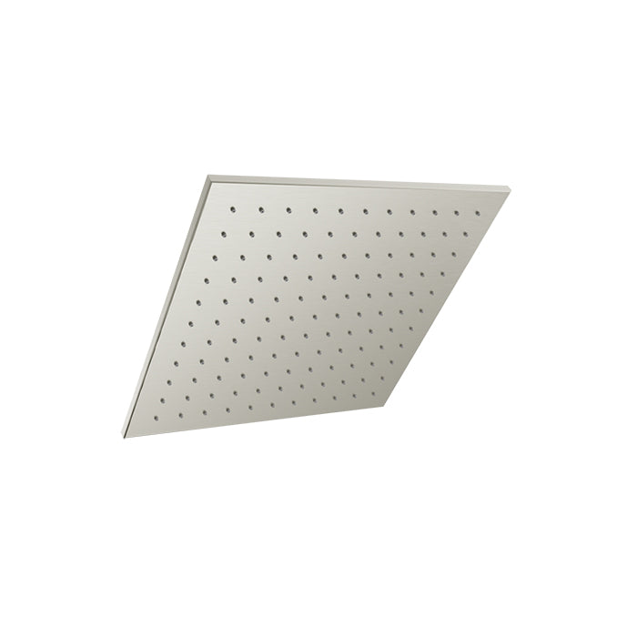 Baril Square 12" Anti-Limestone Shower Head - Brushed Nickel