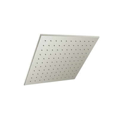Baril Square 12" Anti-Limestone Shower Head - Brushed Nickel
