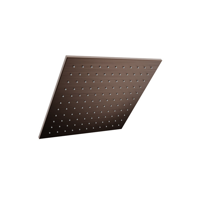 Baril Square 12" Anti-Limestone Shower Head - Venetian Bronze