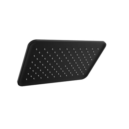 Baril Rectangular 16" x 10" Anti-Limestone Shower Head - Matte Black