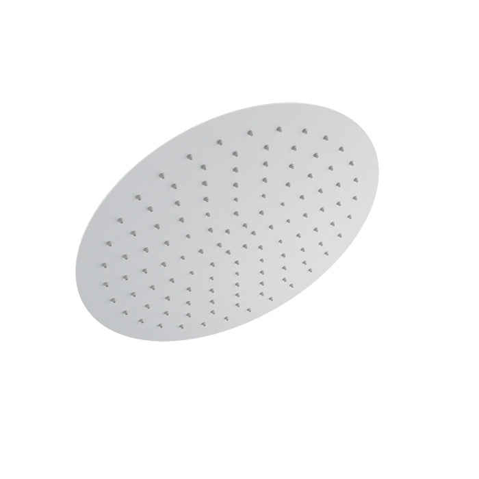 Baril Round 16" Anti-Limestone Shower Head - White