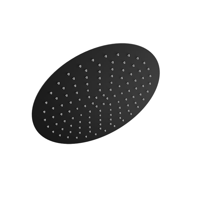Baril Round 16" Anti-Limestone Shower Head - Matte Black