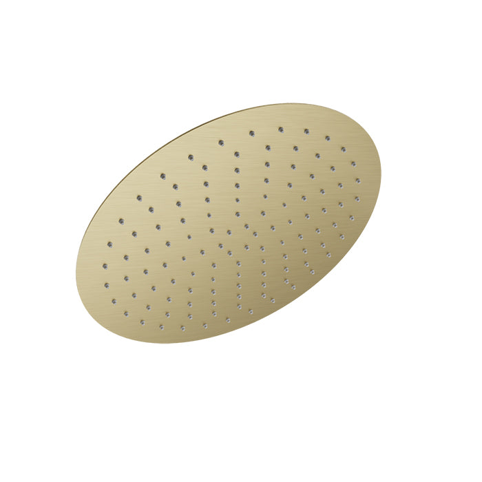 Baril Round 16" Anti-Limestone Shower Head - Satin Brass